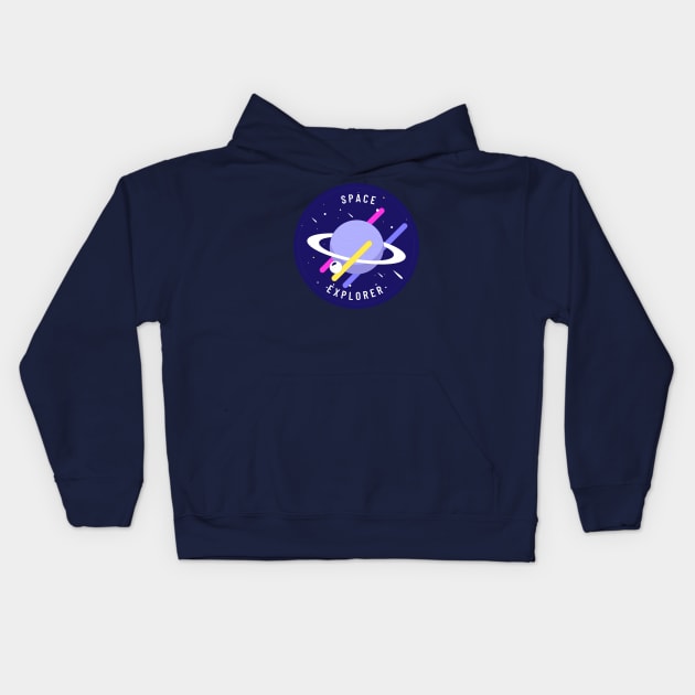 Space Explorer Kids Hoodie by MaiKStore